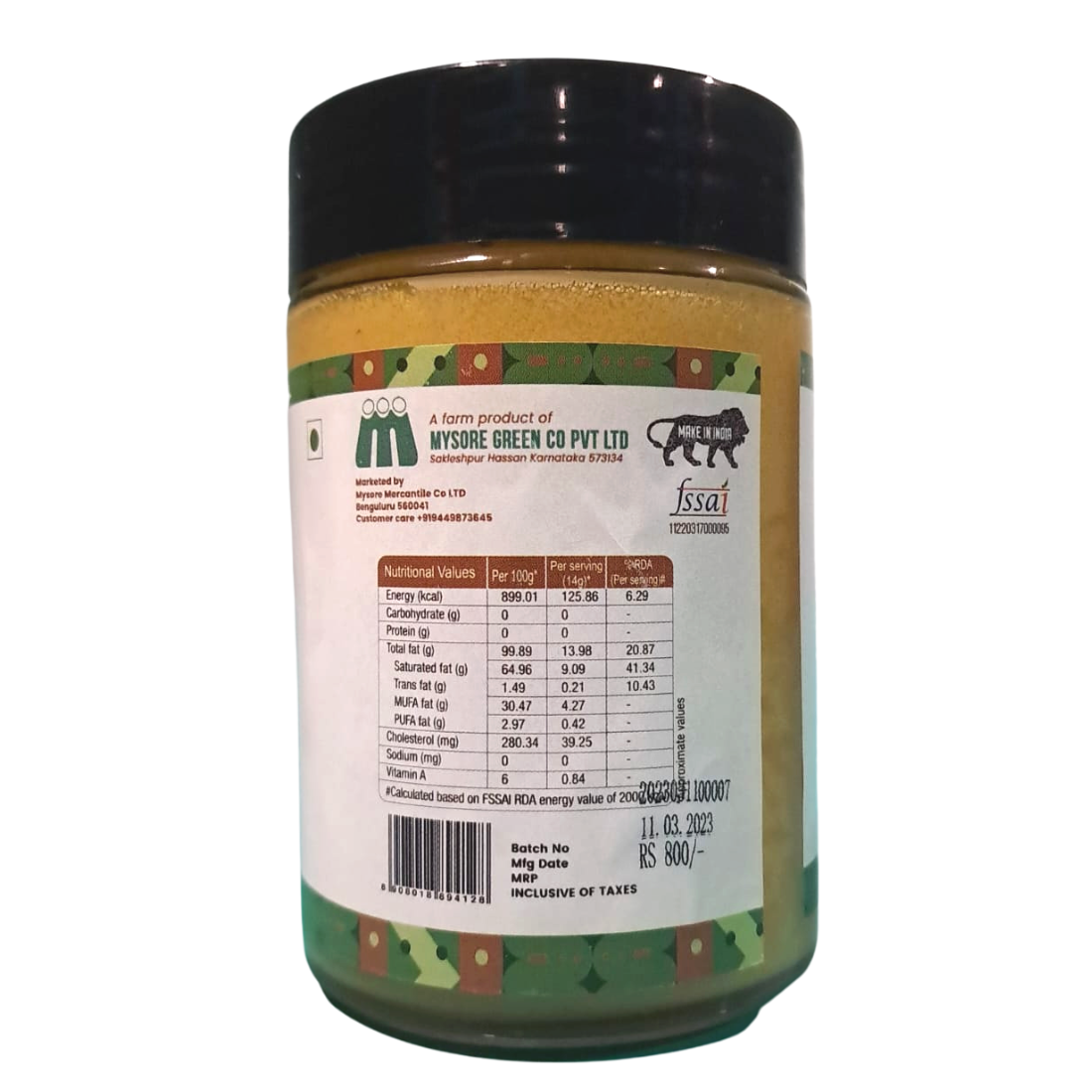 Organic Express Pure A2 Desi Cow Ghee - 500 GM